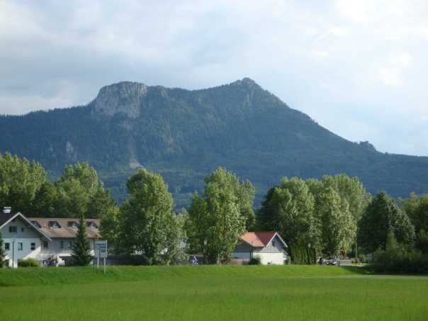 beautiful, rolling green hills near Linz, Austria